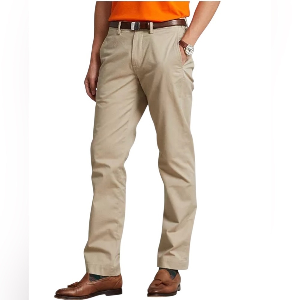 Polo Ralph Lauren The Polo Chino 34X29”Twill Stretch Straight Fit Khaki Academia